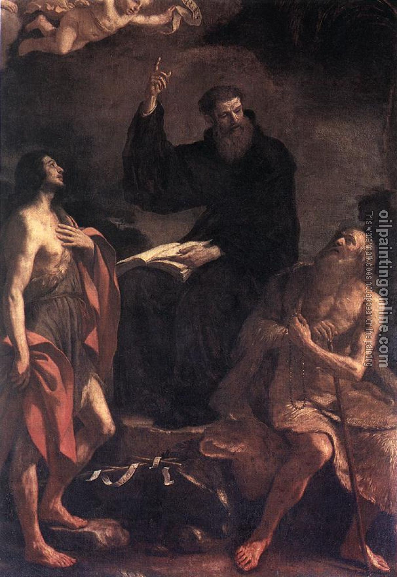 Guercino - St Augustine, St John the Baptist and St Paul the Hermit